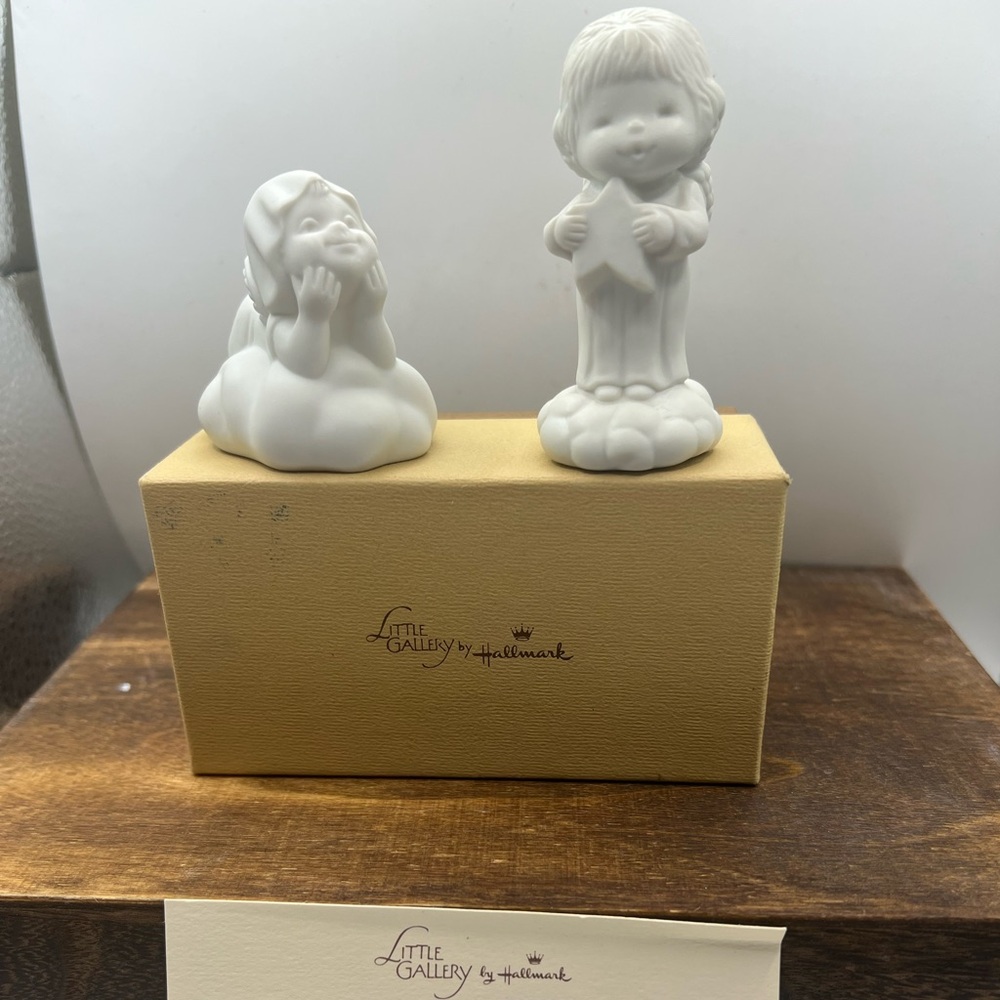 VTG Hallmark Little Gallery White Porcelain Figurines